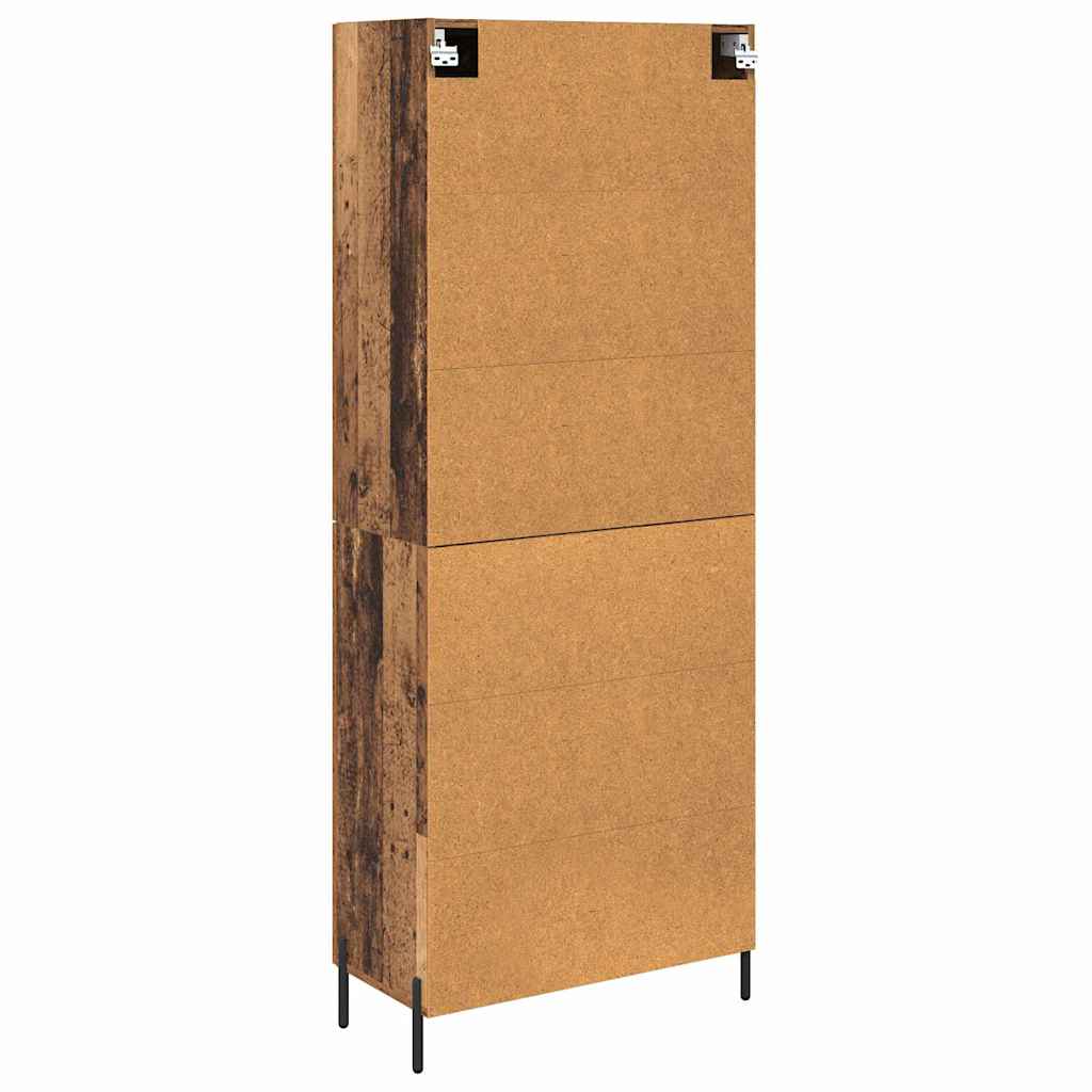 Haut Armoire 2 pc Bois Ancien 69,5 x 34 x 180 cm