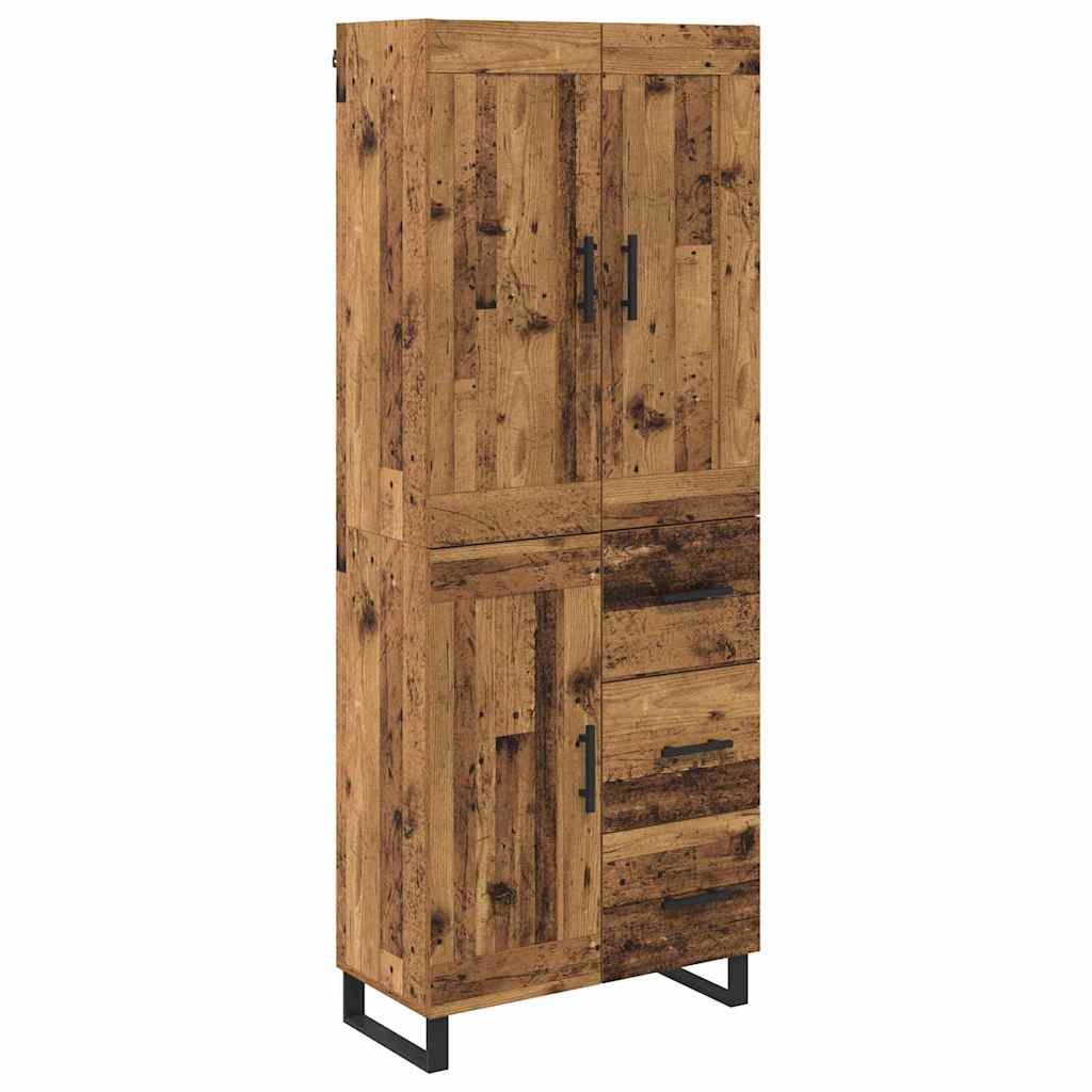 Haut Armoire 2 pc Bois ancien 69,5 x 34 x 180 cm