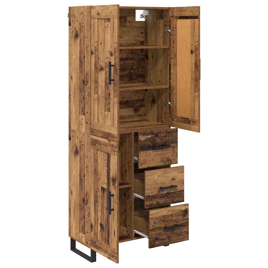 Haut Armoire 2 pc Bois ancien 69,5 x 34 x 180 cm
