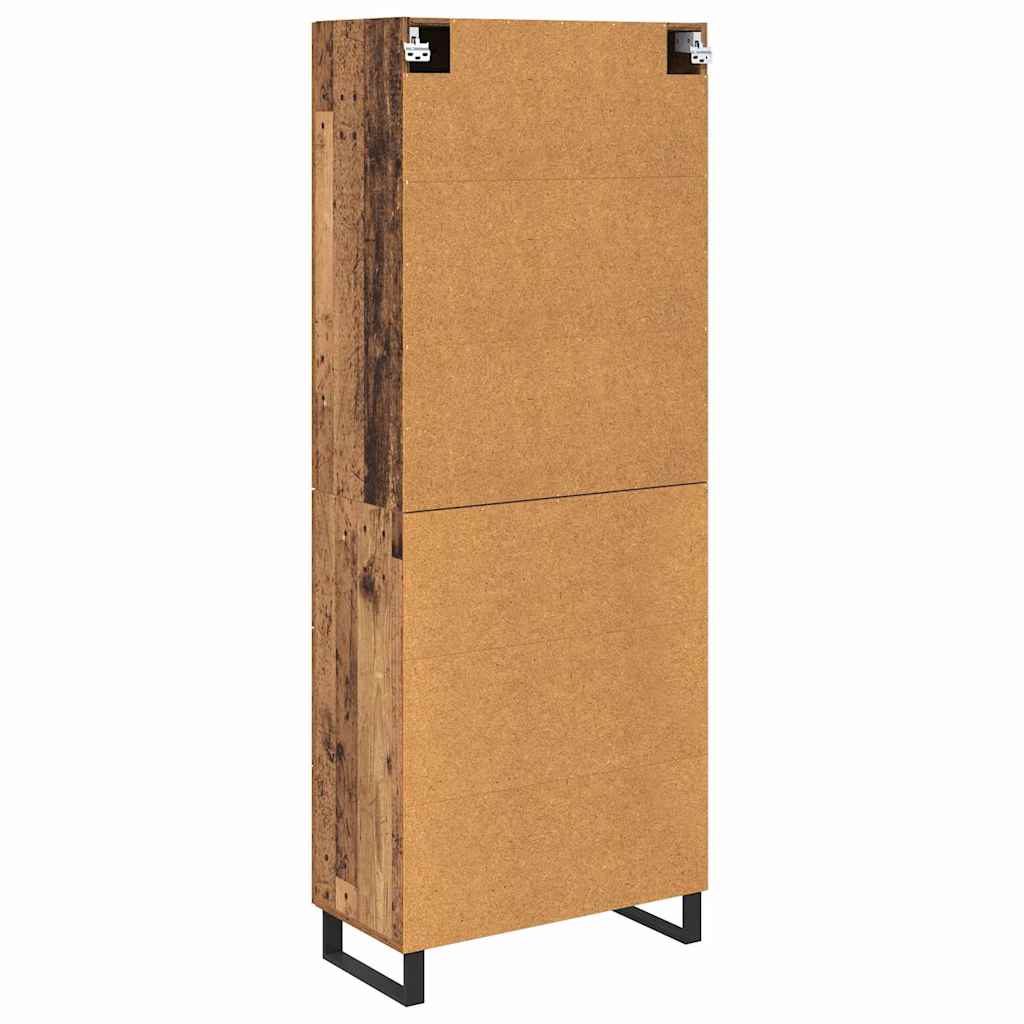 Haut Armoire 2 pc Bois ancien 69,5 x 34 x 180 cm