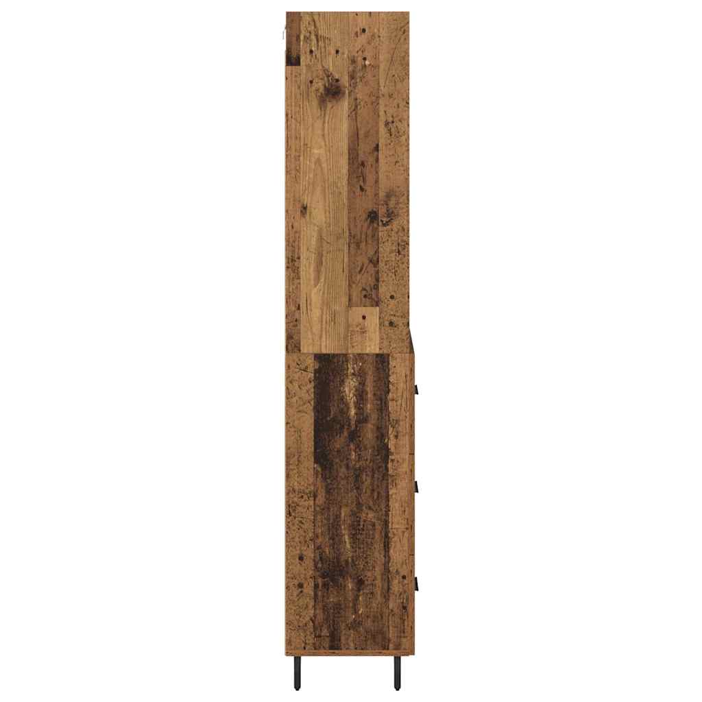 Haut Armoire avec tiroir 2 pcs Bois Ancien Bois d'ingénierie - XIOS