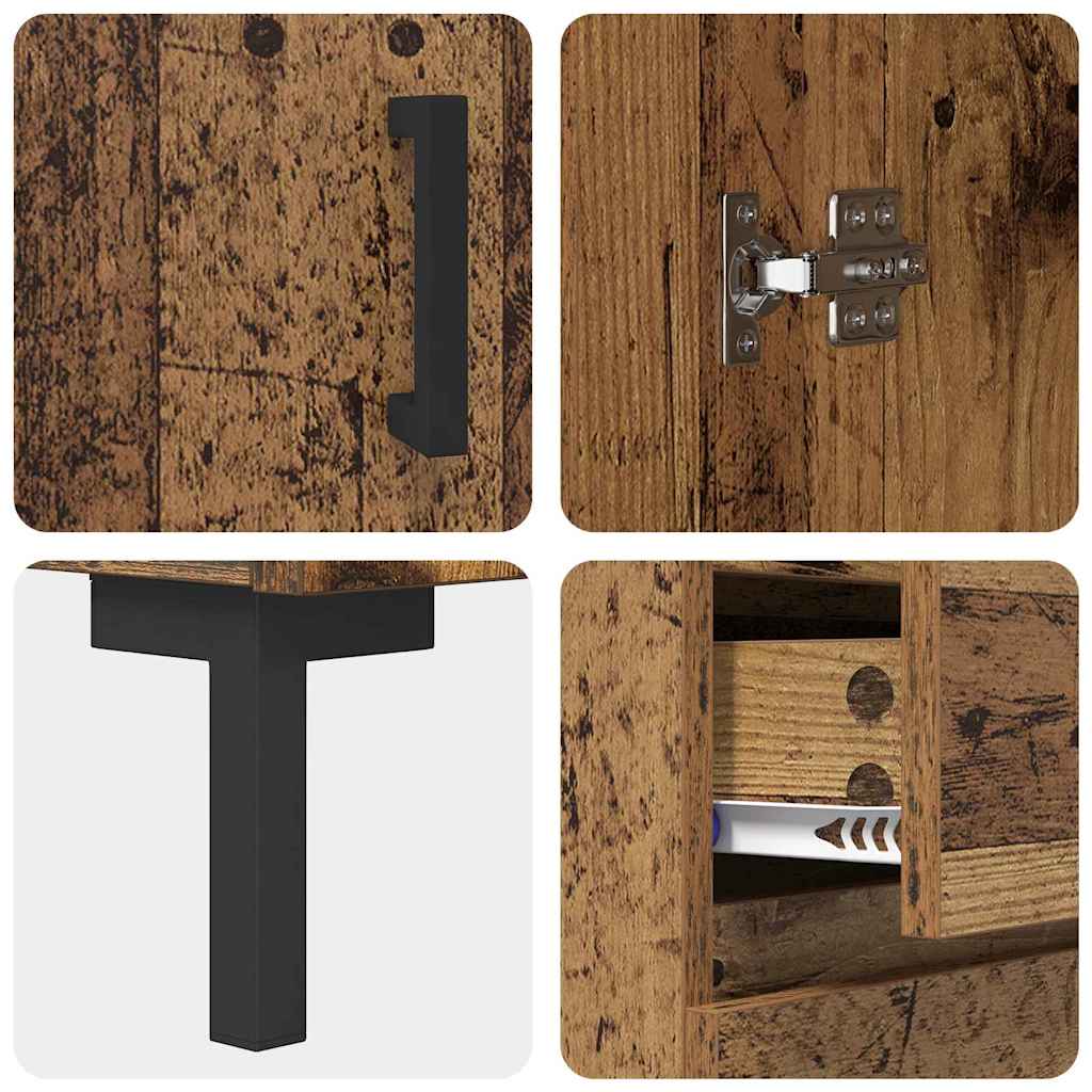 Haut Armoire Bois Ancien 69,5 x 32,5 x 180 cm Bois d'ingénierie - XIOS