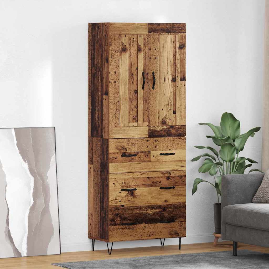 Haut Armoire Bois Ancien 69,5 x 34 x 180 cm Bois d'ingénierie - XIOS