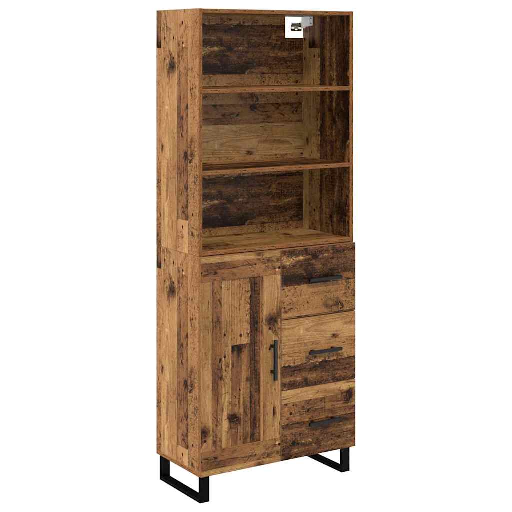 Haut Armoire avec tiroir 2 pcs Bois ancien Bois d'ingénierie - XIOS