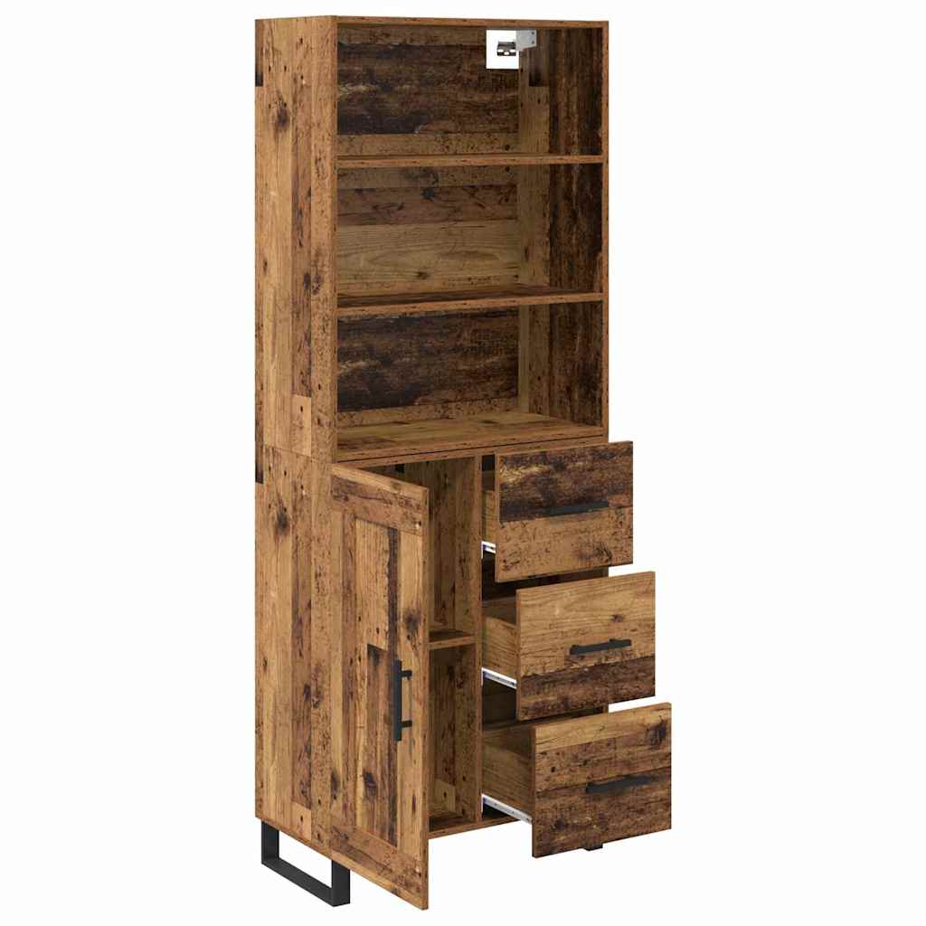 Haut Armoire avec tiroir 2 pcs Bois ancien Bois d'ingénierie - XIOS