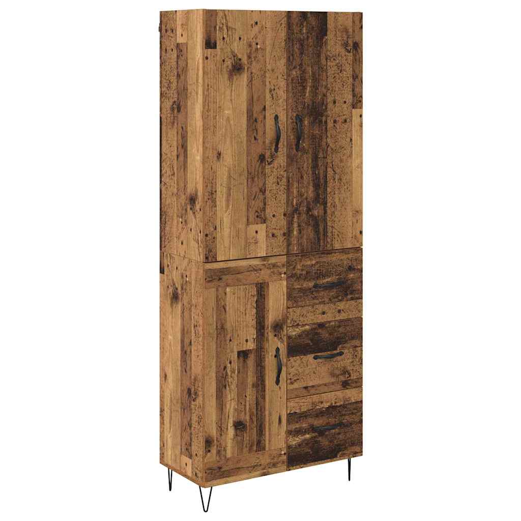 Haut Armoire 2 pc Bois ancien 69,5 x 34 x 180 cm