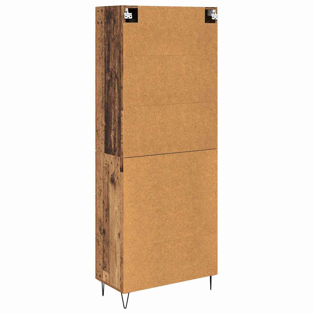 Haut Armoire 2 pc Bois ancien 69,5 x 34 x 180 cm