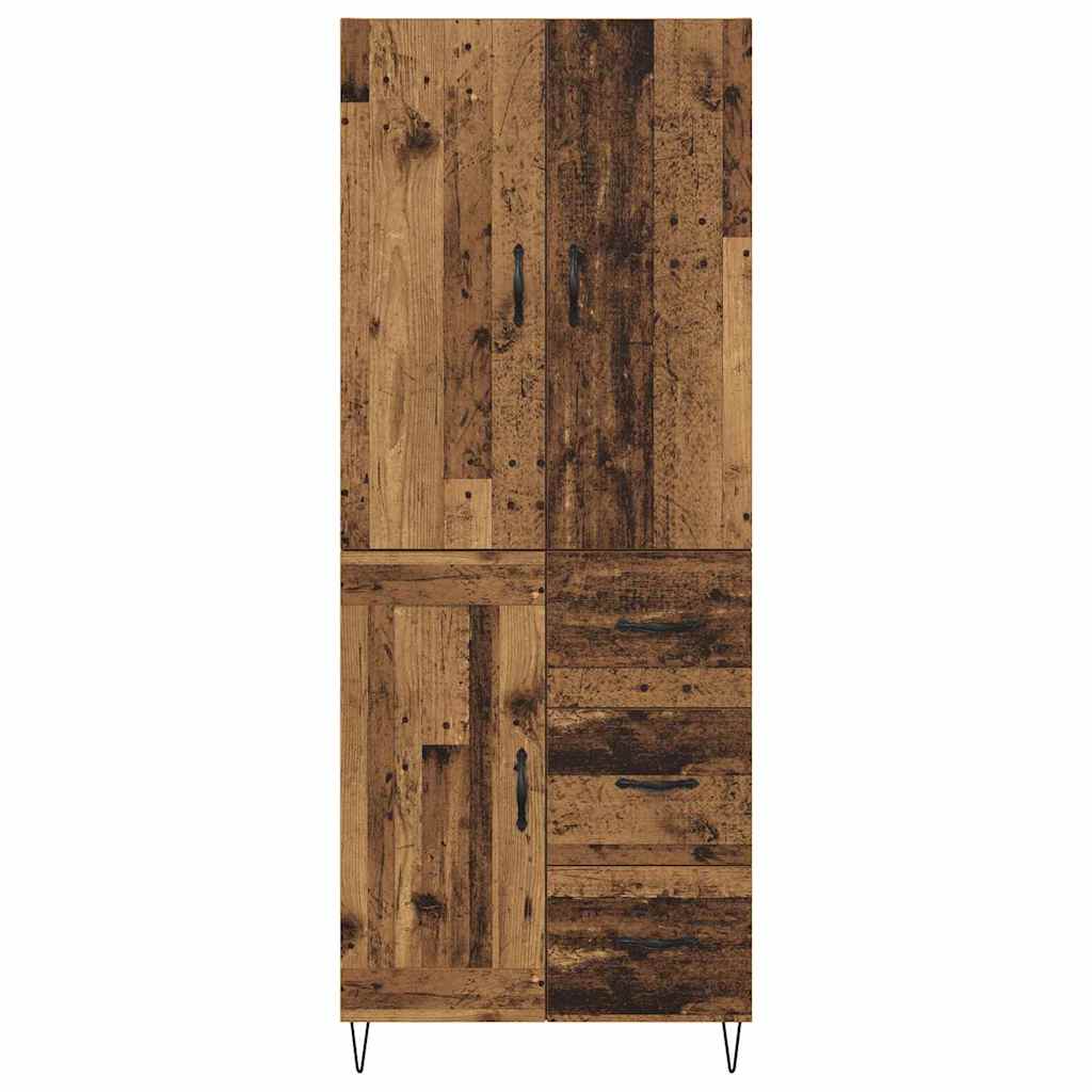 Haut Armoire 2 pc Bois ancien 69,5 x 34 x 180 cm