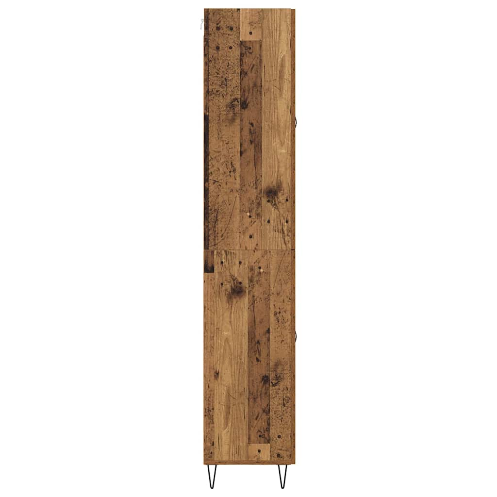 Haut Armoire 2 pc Bois ancien 69,5 x 34 x 180 cm