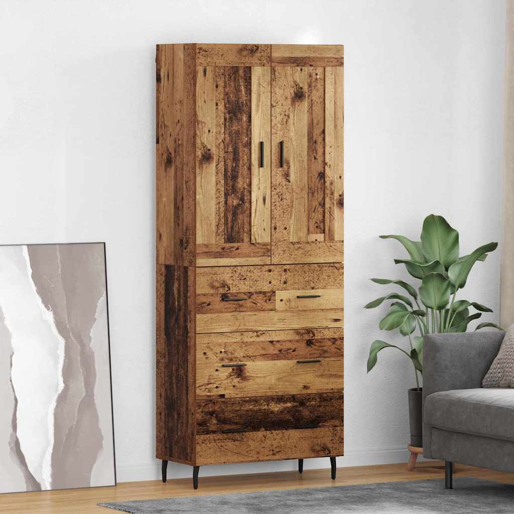 Haut Armoire avec tiroir 2 pcs Bois ancien Bois d'ingénierie - XIOS