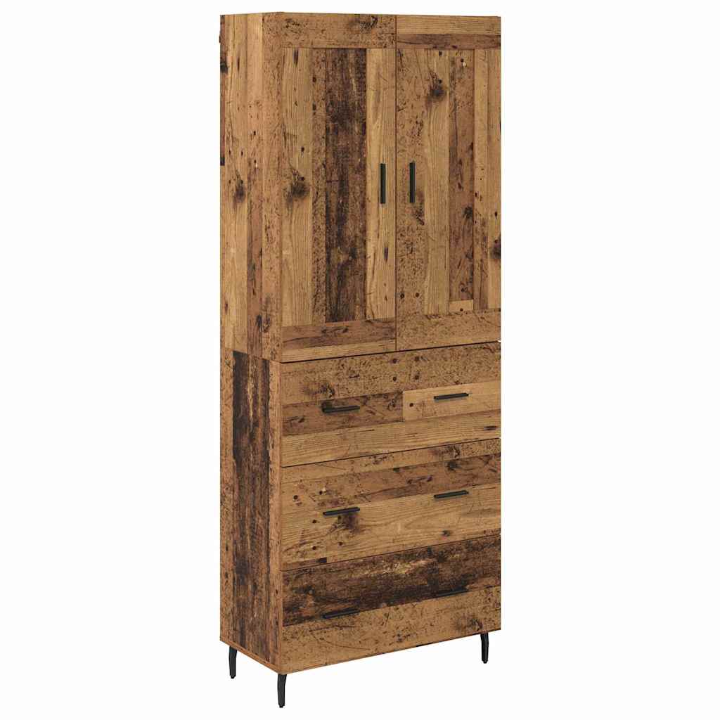 Haut Armoire avec tiroir 2 pcs Bois ancien Bois d'ingénierie - XIOS