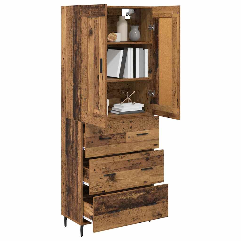 Haut Armoire avec tiroir 2 pcs Bois ancien Bois d'ingénierie - XIOS