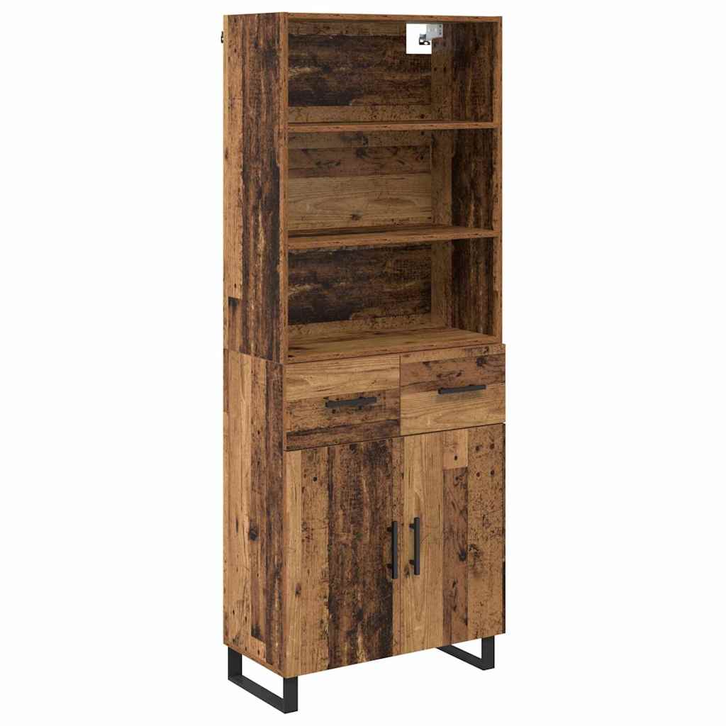 Haut Armoire avec tiroir 2 pcs Bois ancien Bois d'ingénierie - XIOS