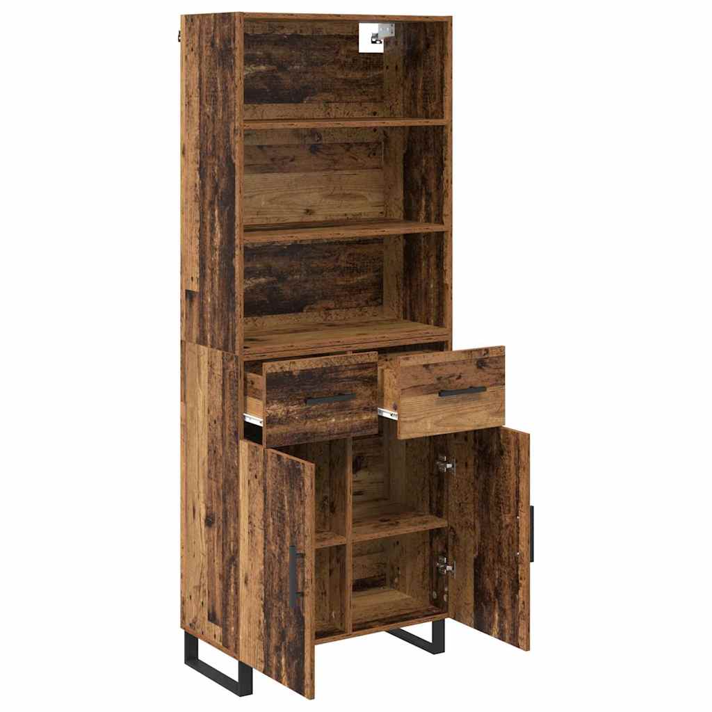 Haut Armoire avec tiroir 2 pcs Bois ancien Bois d'ingénierie - XIOS