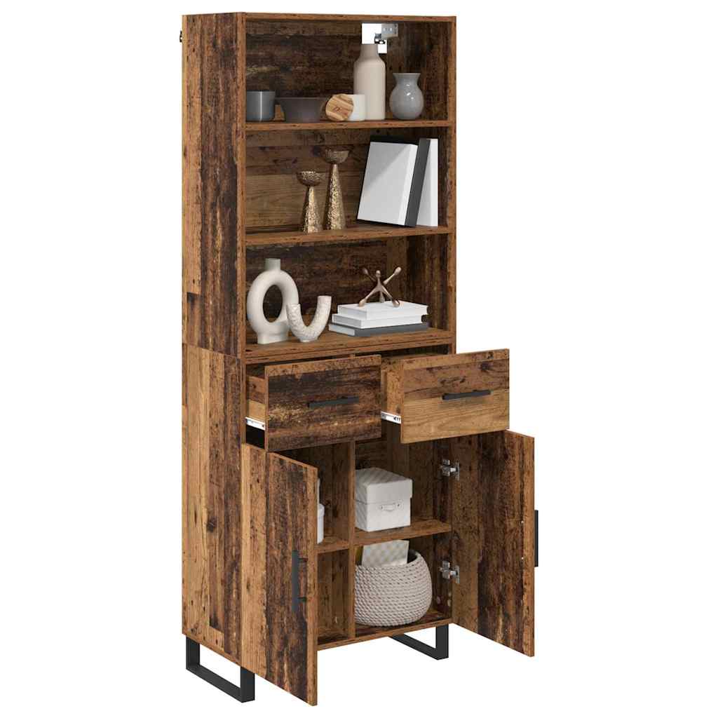 Haut Armoire avec tiroir 2 pcs Bois ancien Bois d'ingénierie - XIOS