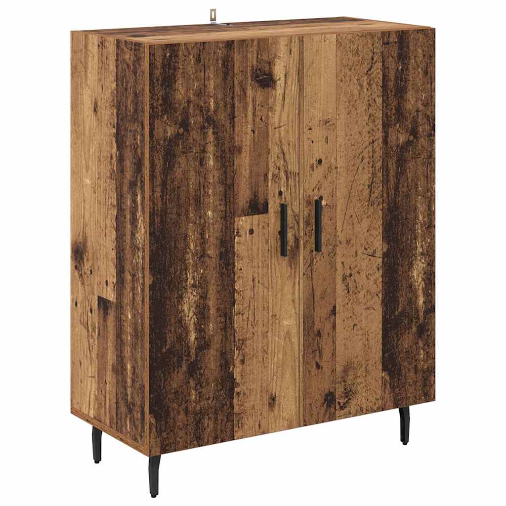 Haut Armoire 2 pcs Bois Ancien Bois d'ingénierie - XIOS