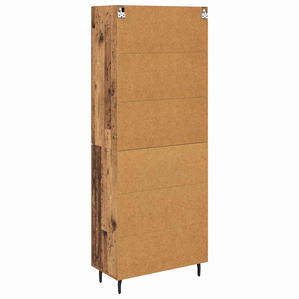 Haut Armoire 2 pcs Bois Ancien Bois d'ingénierie - XIOS