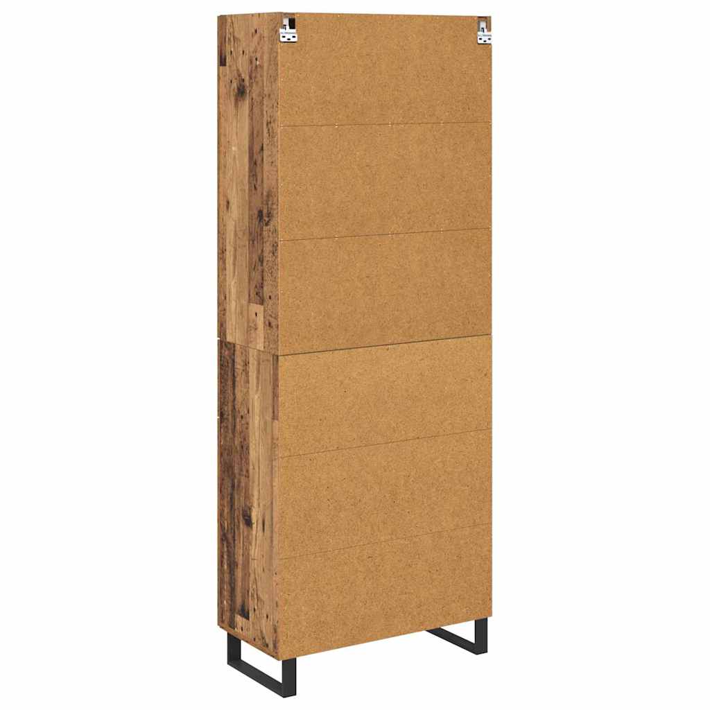 Haut Armoire avec tiroir 2 pcs Bois Ancien Bois d'ingénierie - XIOS
