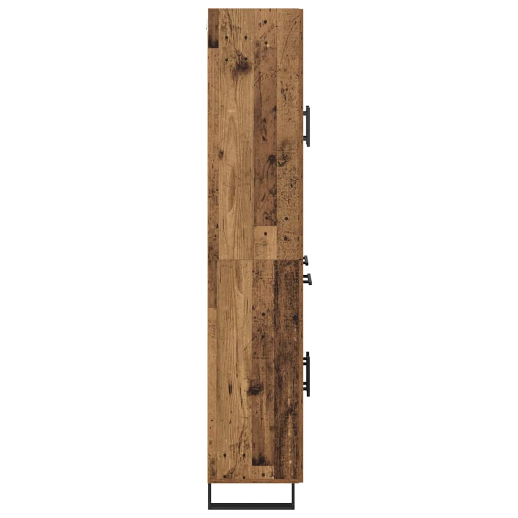 Haut Armoire avec tiroir 2 pcs Bois Ancien Bois d'ingénierie - XIOS