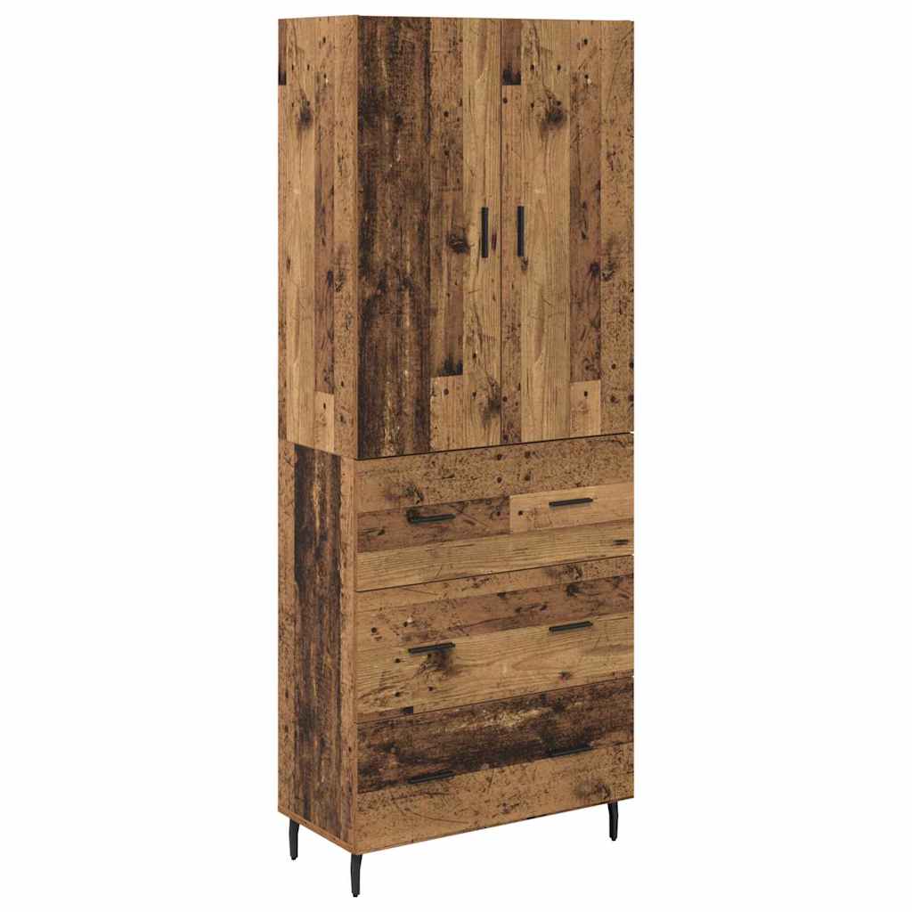 Haut Armoire 2 pc Bois Ancien 69,5 x 34 x 180 cm