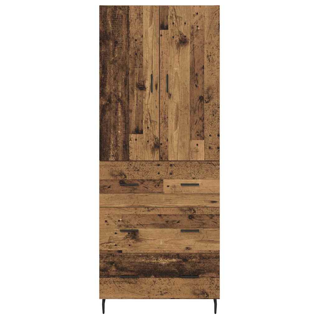 Haut Armoire 2 pc Bois Ancien 69,5 x 34 x 180 cm