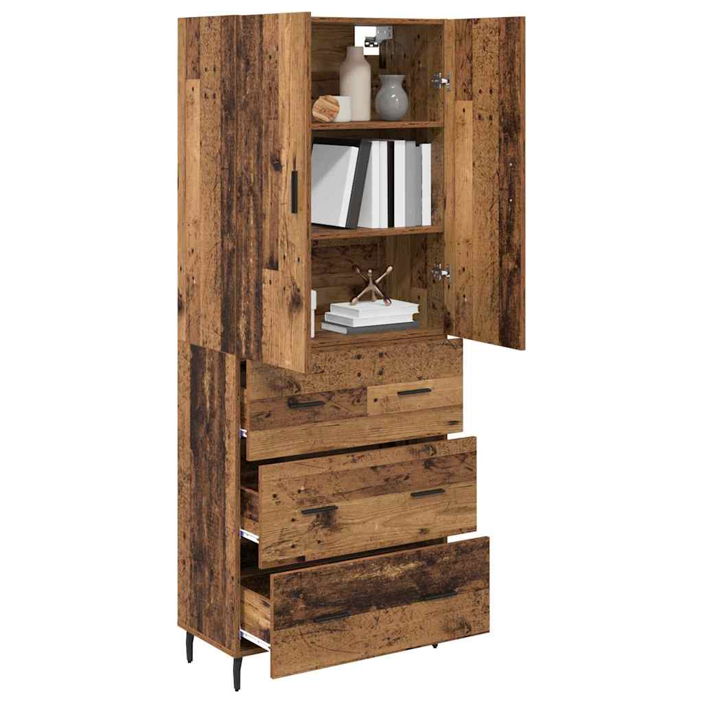 Haut Armoire 2 pc Bois Ancien 69,5 x 34 x 180 cm