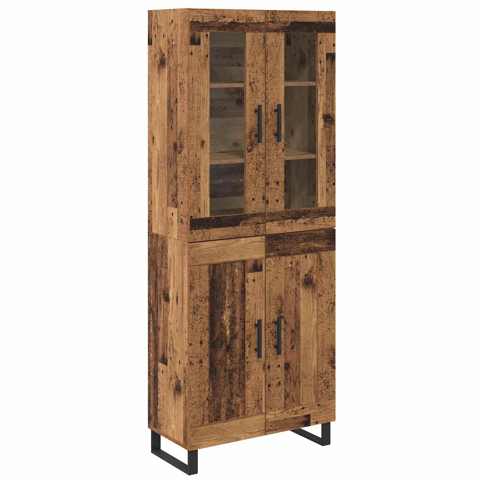 Haut Armoire 2 pc Bois Ancien 69,5 x 34 x 180 cm