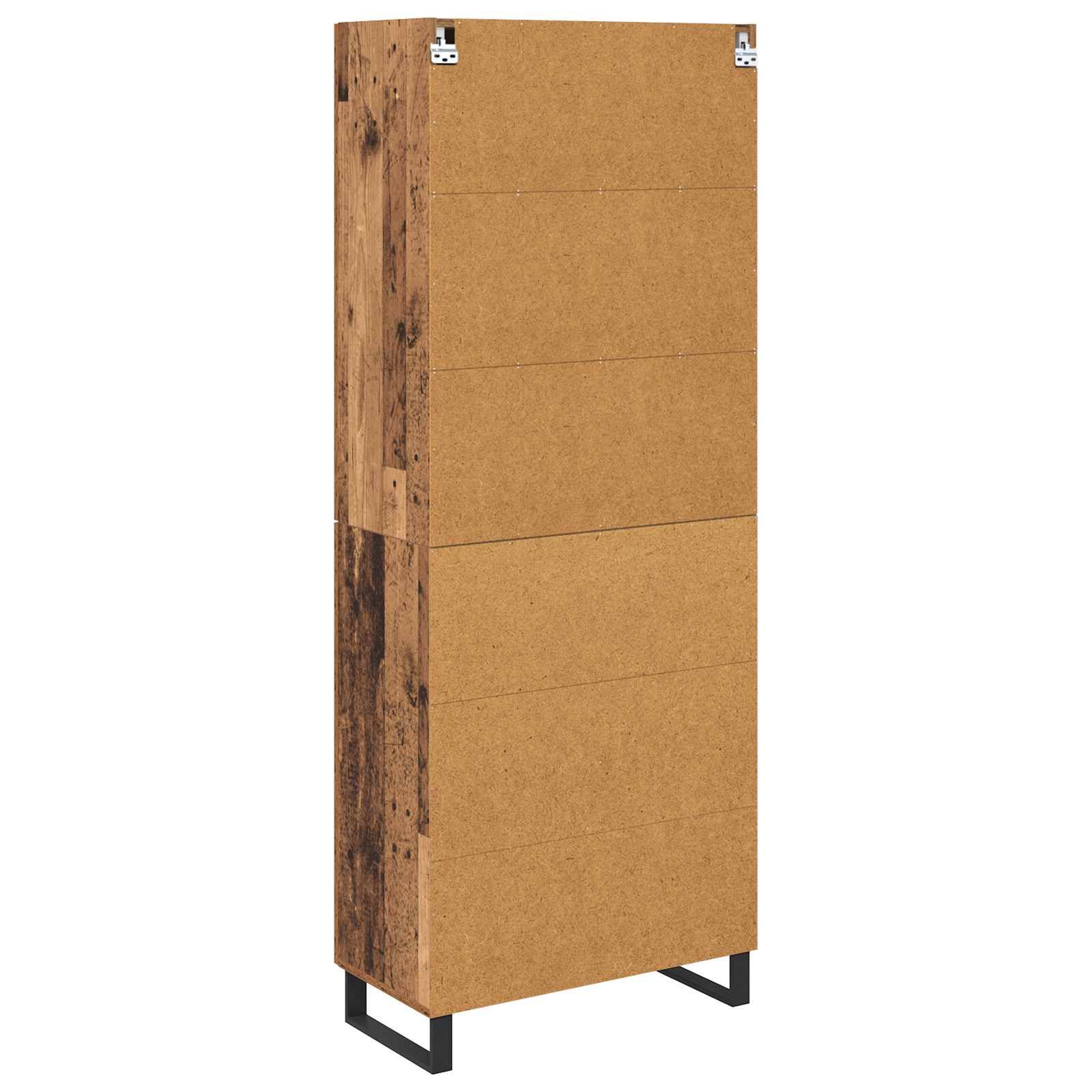 Haut Armoire 2 pcs Bois Ancien Bois Aggloméré et Verre - XIOS