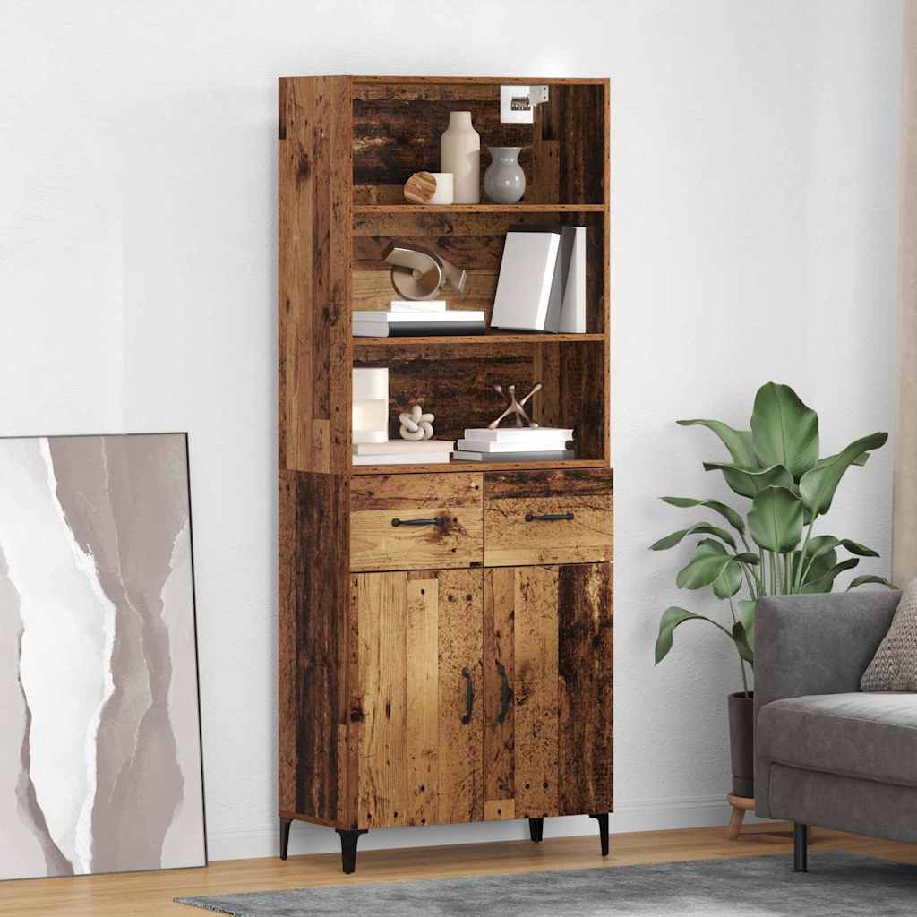 Haut Armoire Bois Ancien 69,5 x 34 x 180 cm Bois d'ingénierie - XIOS