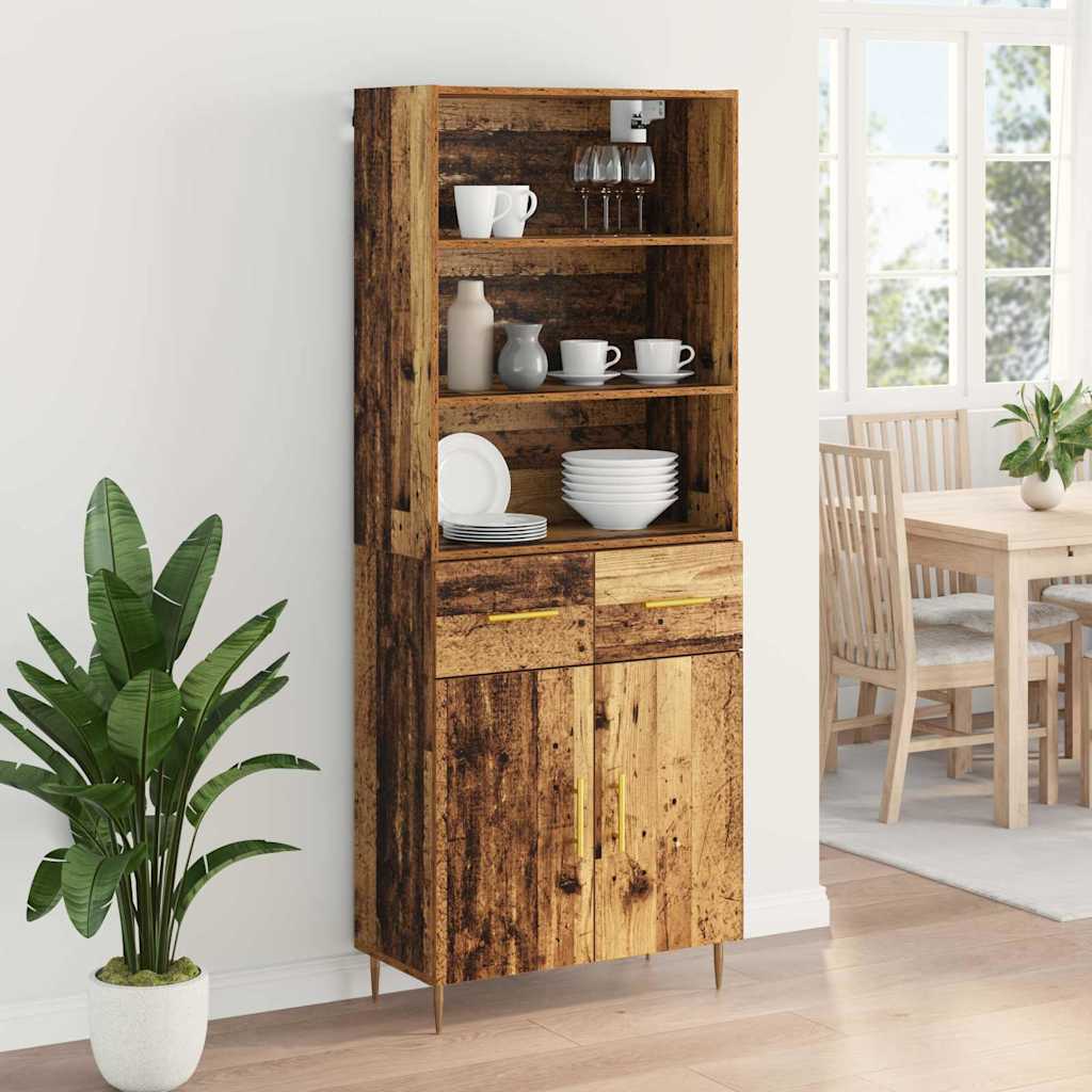 Haut Armoire Bois ancien 69,5 x 34 x 180 cm Bois d'ingénierie - XIOS