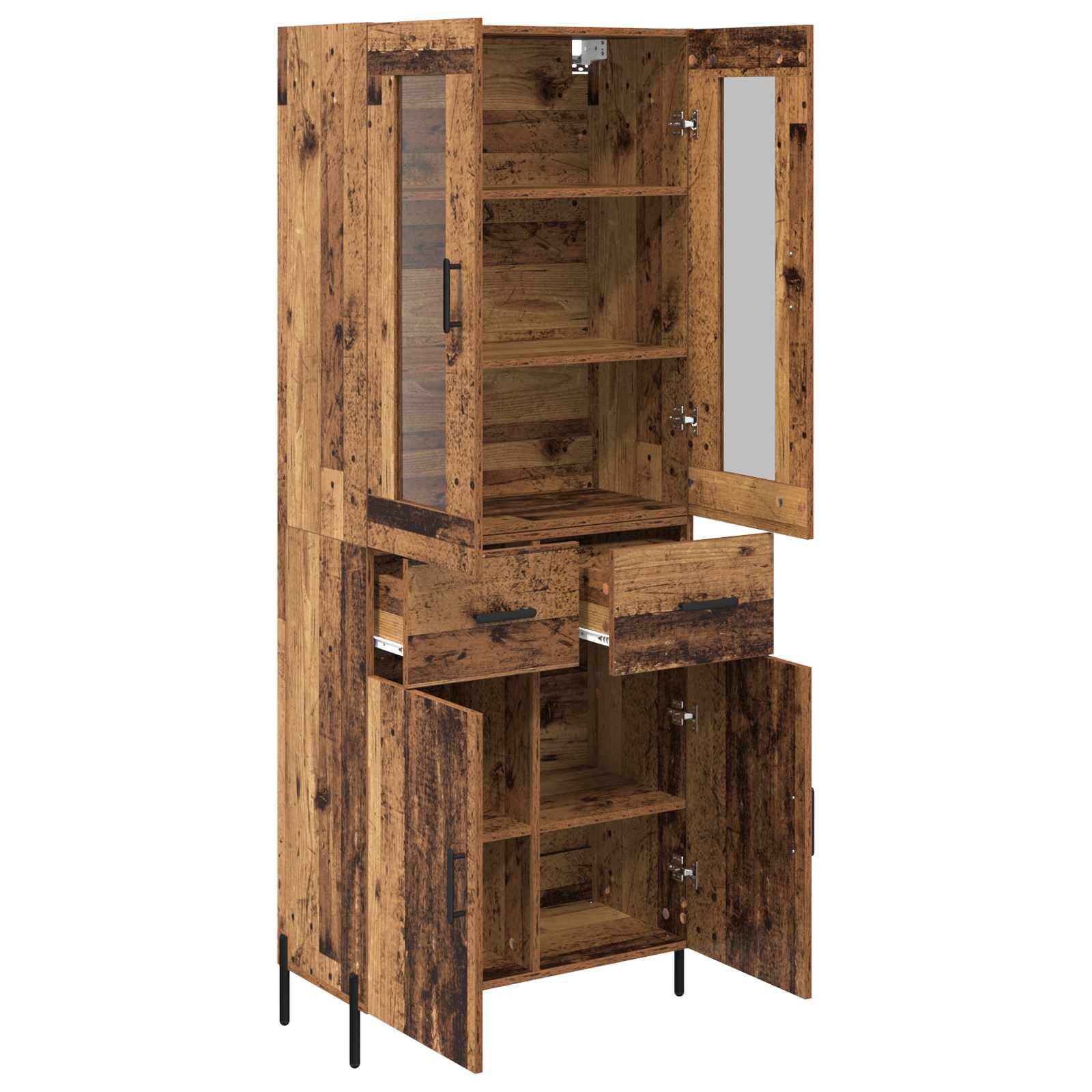 Haut Armoire Bois Ancien 69,5 x 34 x 180 cm Bois d'ingénierie - XIOS