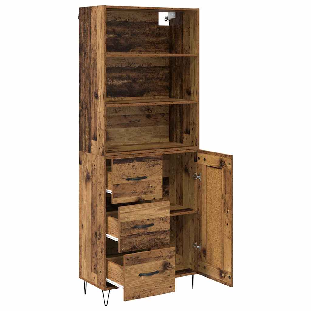 Haut Armoire 2 pc Bois ancien 69,5 x 34 x 180 cm