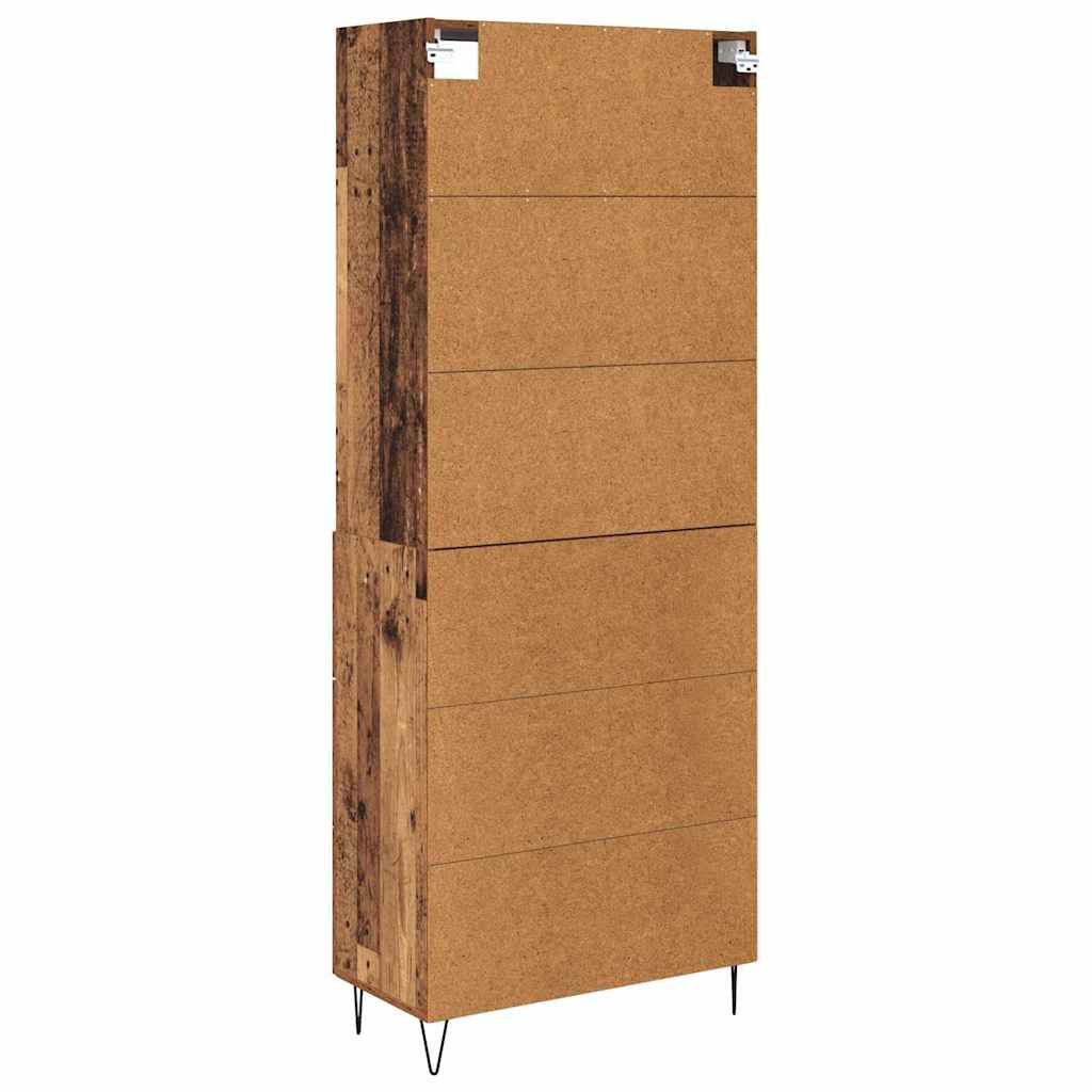 Haut Armoire 2 pc Bois ancien 69,5 x 34 x 180 cm