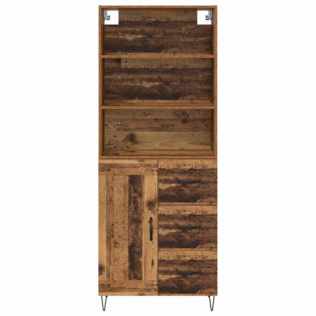 Haut Armoire 2 pc Bois ancien 69,5 x 34 x 180 cm