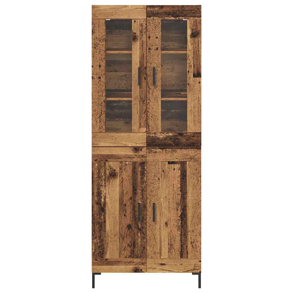 Haut Armoire 2 pcs Bois ancien Bois d'ingénierie - XIOS