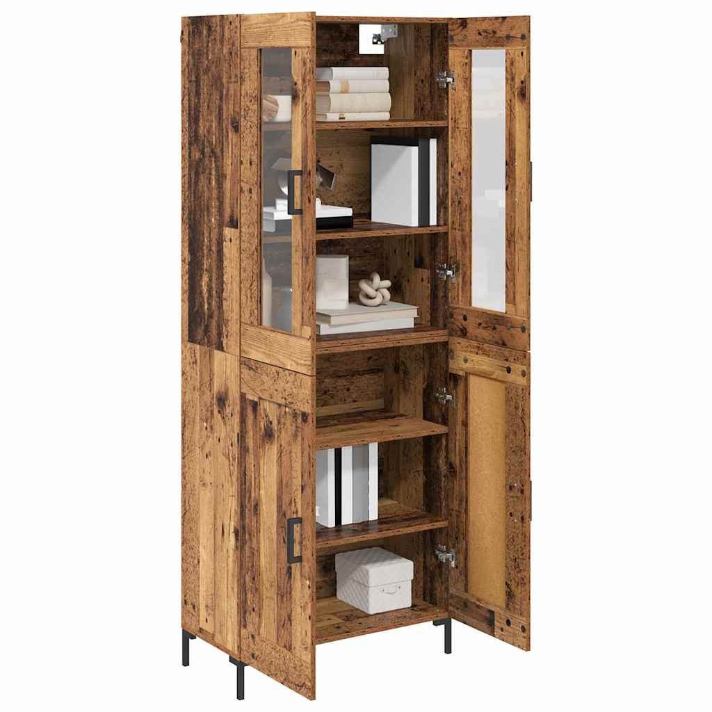 Haut Armoire 2 pcs Bois ancien Bois d'ingénierie - XIOS