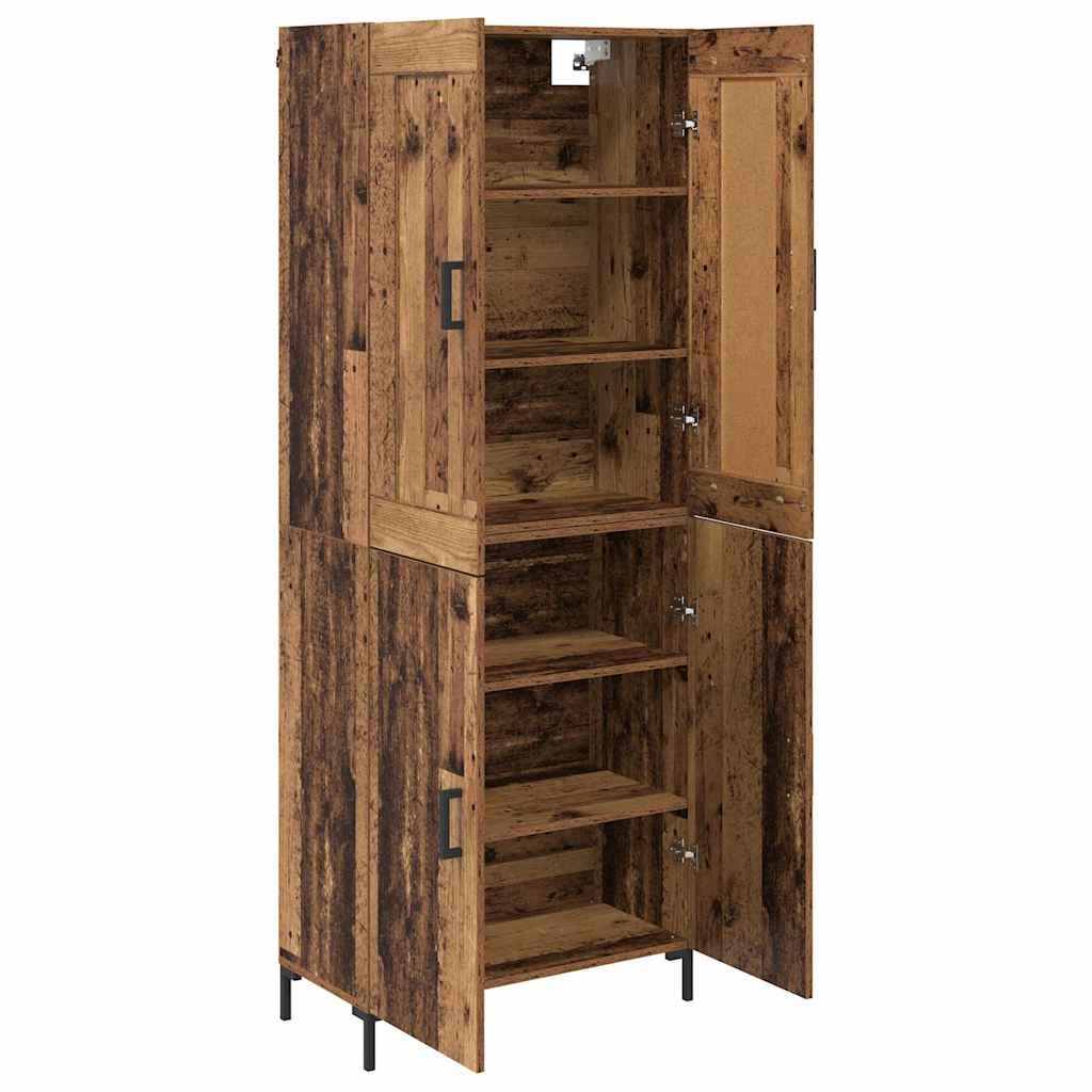 Haut Armoire 2 pcs Bois Ancien Bois d'ingénierie - XIOS