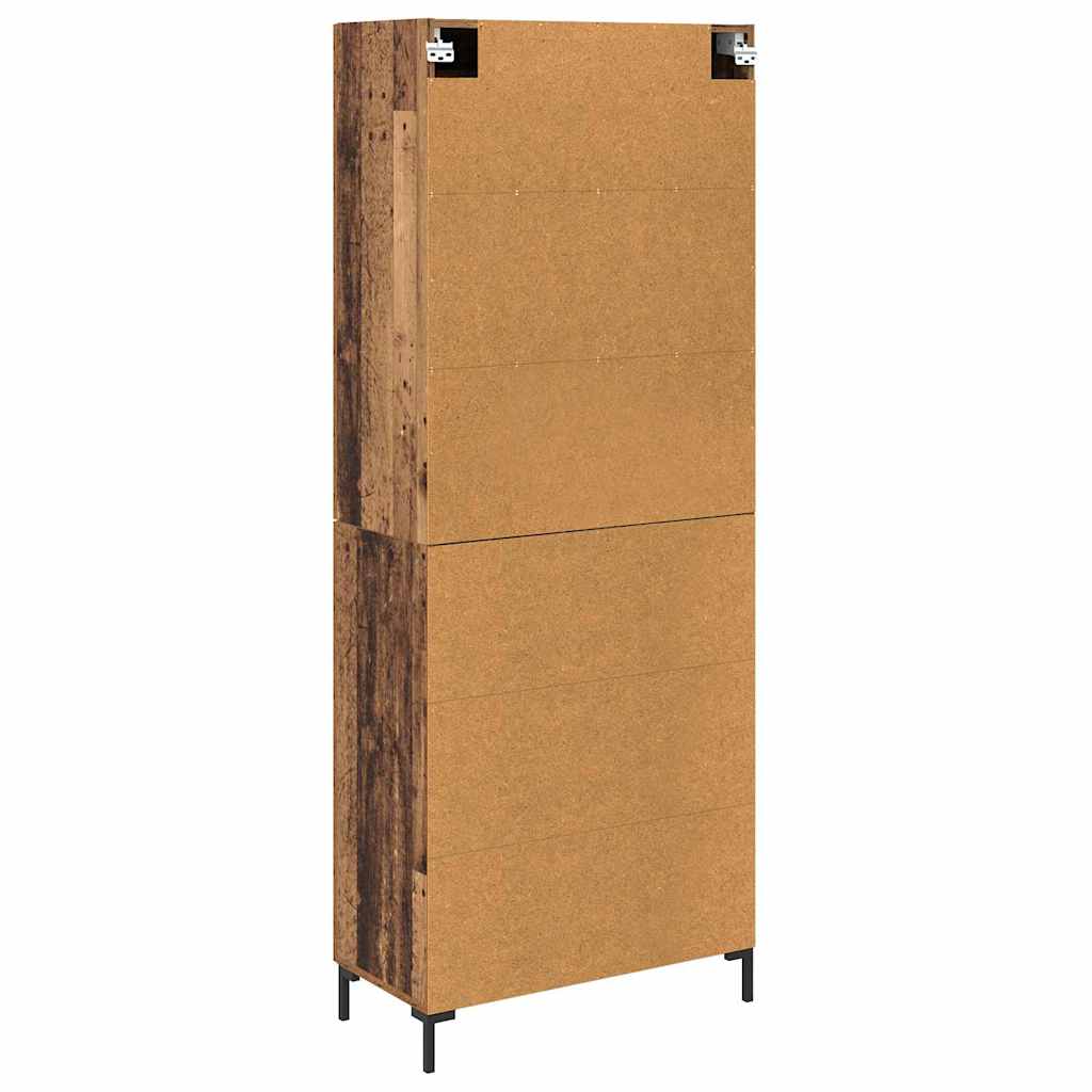 Haut Armoire 2 pc Bois Ancien 69,5 x 34 x 180 cm