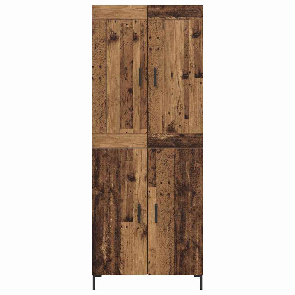 Haut Armoire 2 pc Bois Ancien 69,5 x 34 x 180 cm