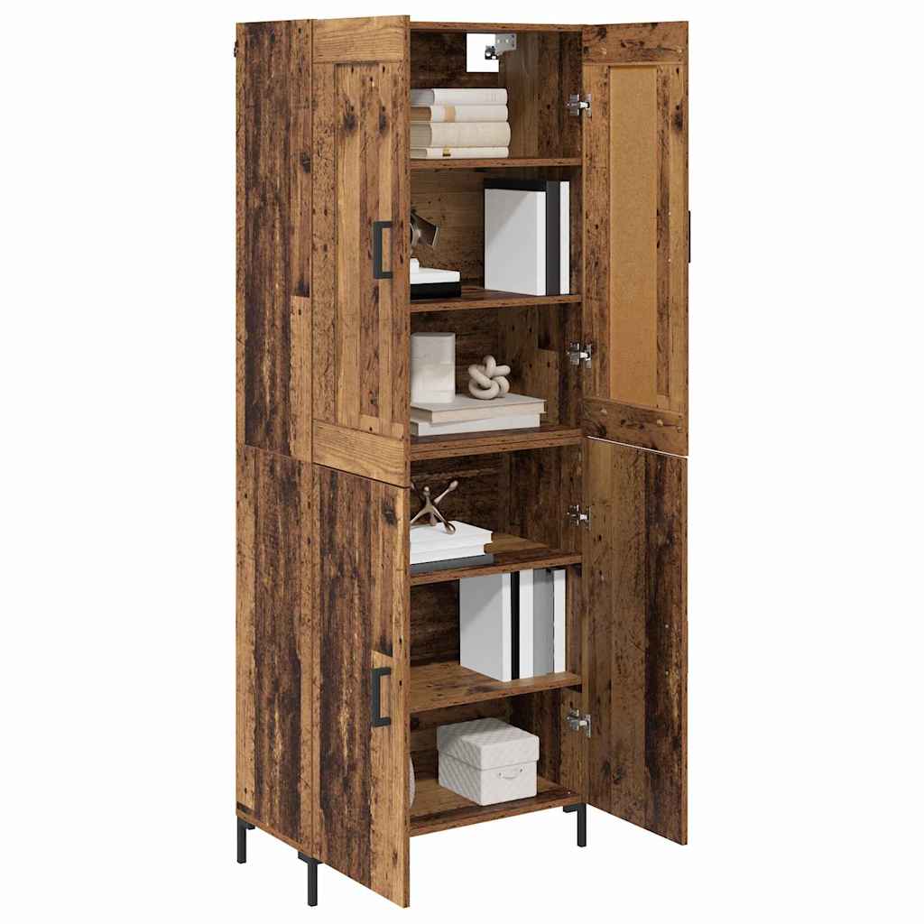 Haut Armoire 2 pc Bois Ancien 69,5 x 34 x 180 cm