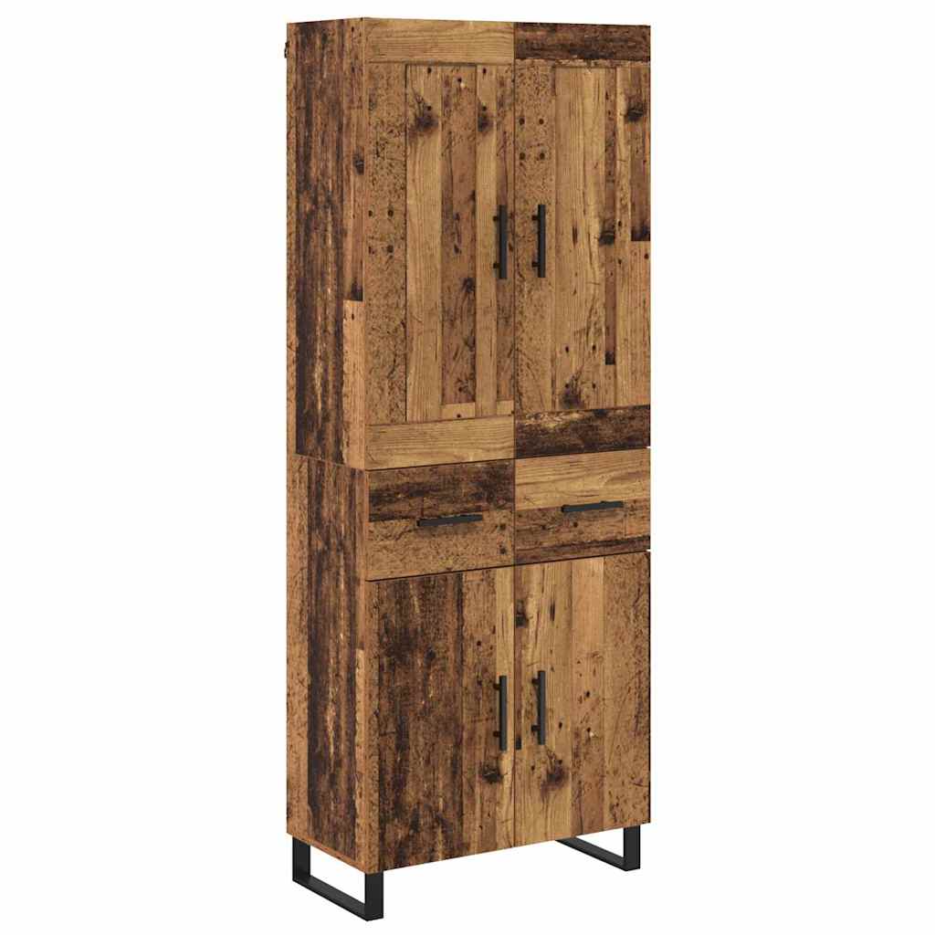 Haut Armoire 2 pc Bois ancien 69,5 x 34 x 180 cm - XIOS