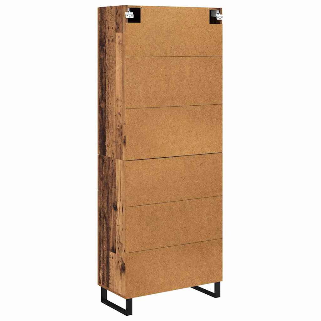 Haut Armoire 2 pc Bois ancien 69,5 x 34 x 180 cm - XIOS