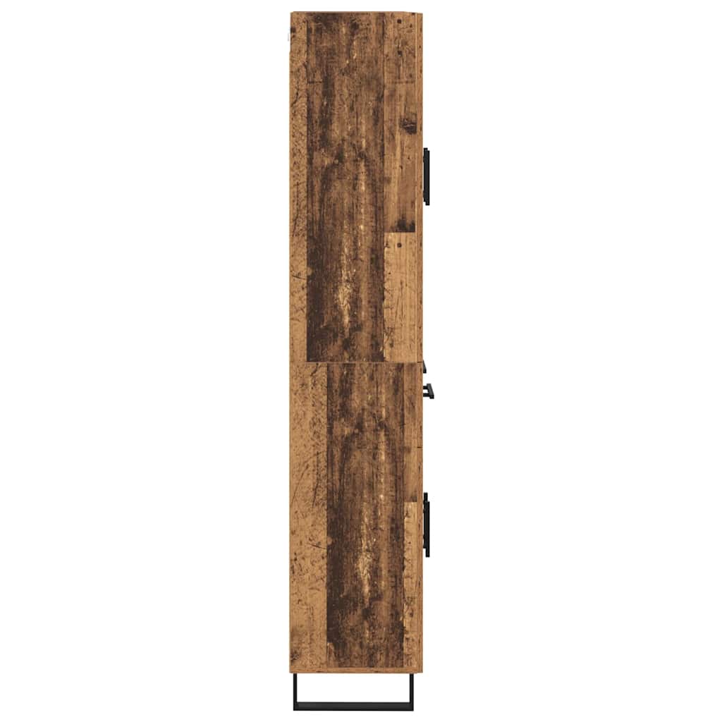 Haut Armoire 2 pc Bois ancien 69,5 x 34 x 180 cm - XIOS