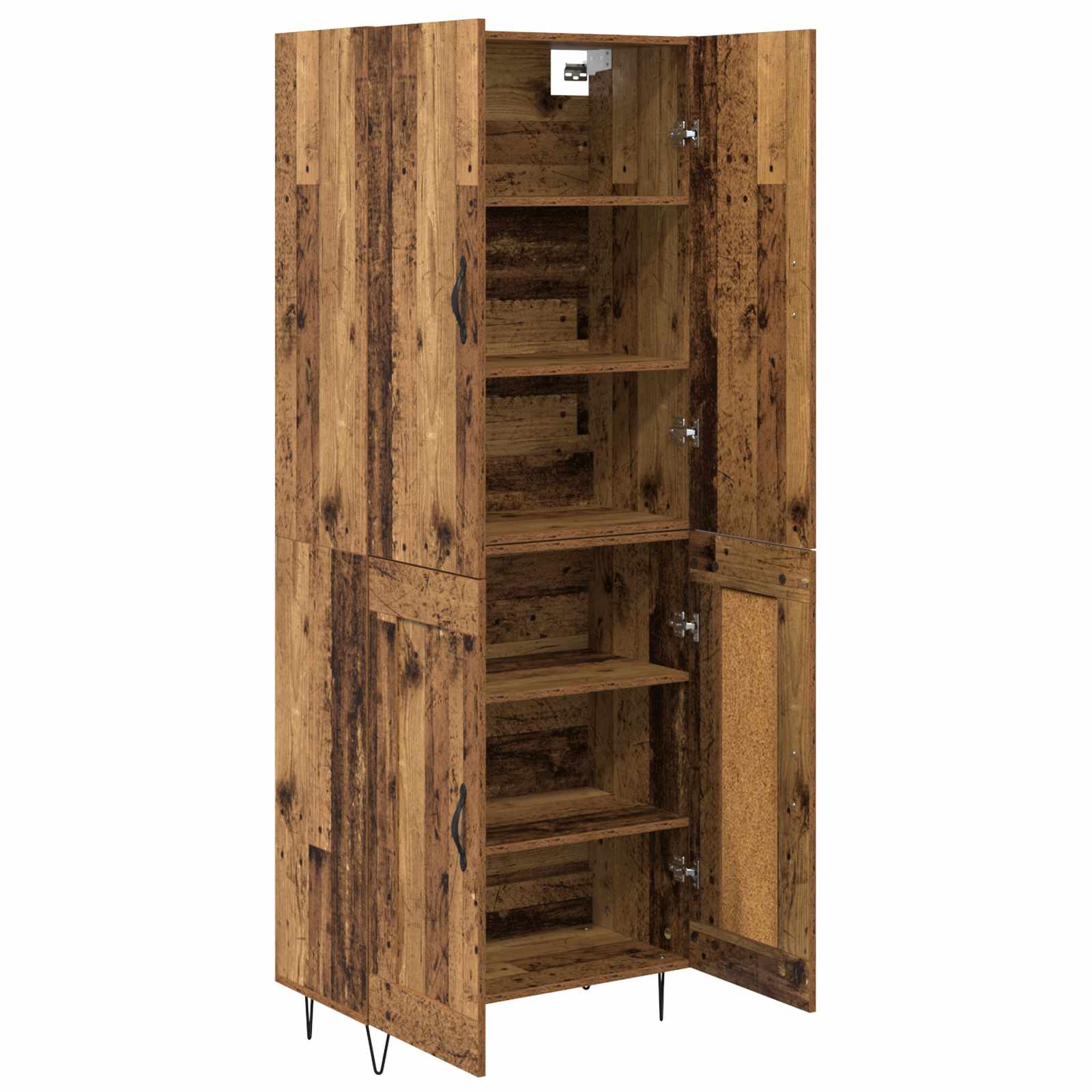 Haut Armoire 2 pc Bois ancien 69,5 x 34 x 180 cm