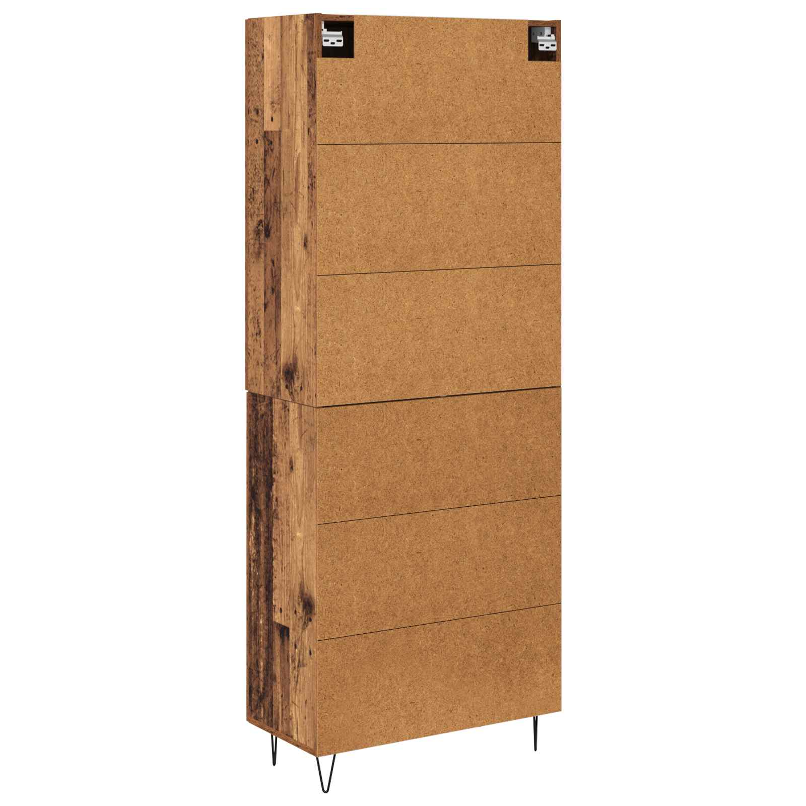 Haut Armoire 2 pc Bois ancien 69,5 x 34 x 180 cm
