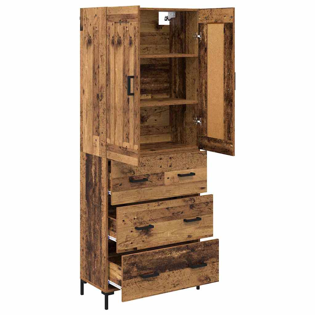 Haut Armoire 2 pc Bois Ancien 69,5 x 34 x 180 cm
