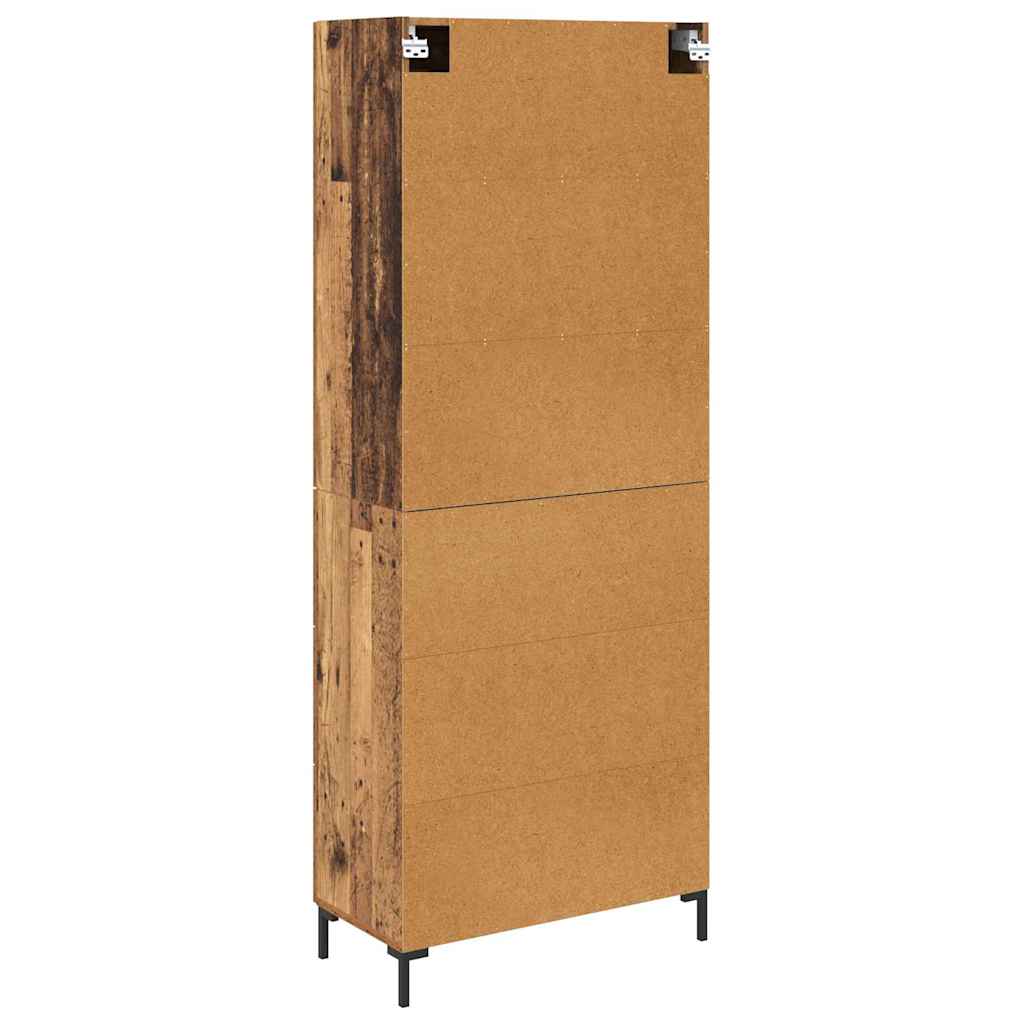 Haut Armoire 2 pc Bois Ancien 69,5 x 34 x 180 cm