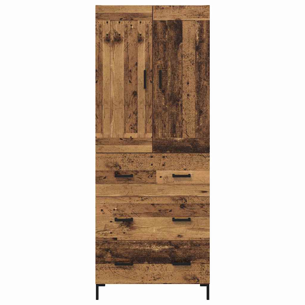 Haut Armoire 2 pc Bois Ancien 69,5 x 34 x 180 cm