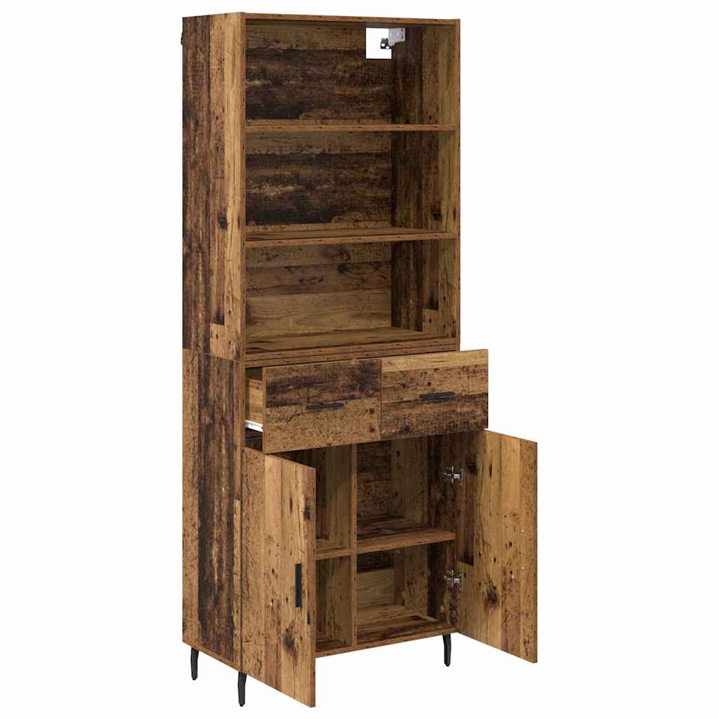 Haut Armoire avec tiroir Bois Ancien 69,5 x 34 x 180 cm - XIOS