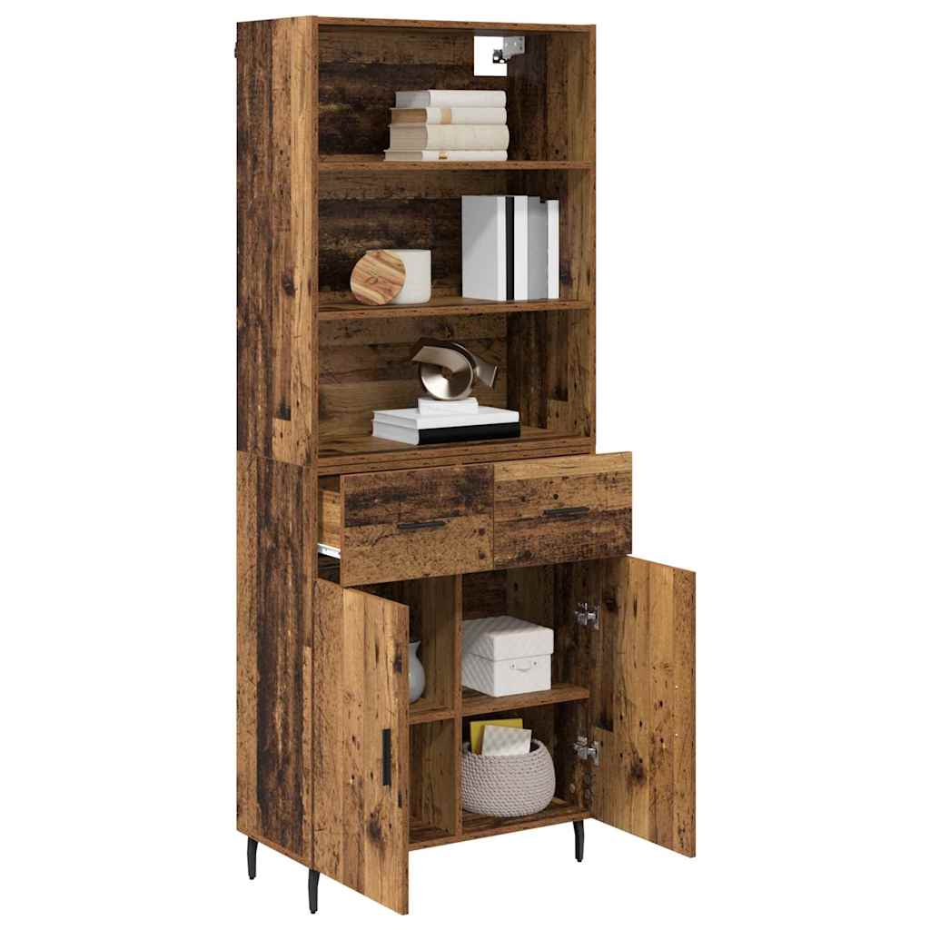 Haut Armoire avec tiroir Bois Ancien 69,5 x 34 x 180 cm - XIOS